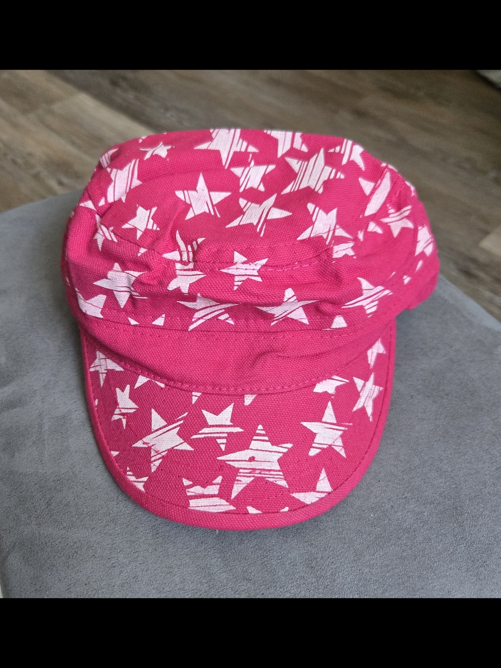 (1) Pink Star Print Hat -  Lightweight 100% Cotton Youth / Adults